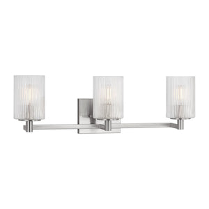 Generation Lighting - GLV1043EN/BS - Three Light Wall / Bath - Lando - Brushed Steel