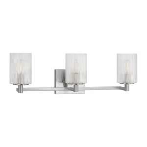 Generation Lighting - GLV1043EN/BS - Three Light Wall / Bath - Lando - Brushed Steel