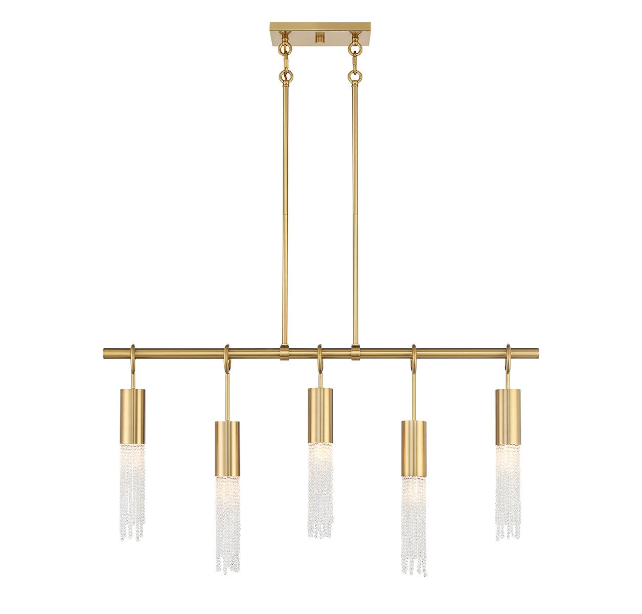 Savoy House - 1-1365-5-322 - Five Light Linear Chandelier - Chelsea - Warm Brass