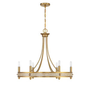 Savoy House - 1-2053-6-322 - Six Light Chandelier - Camden - Warm Brass