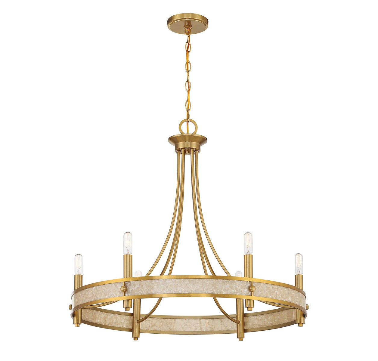 Savoy House - 1-2053-6-322 - Six Light Chandelier - Camden - Warm Brass