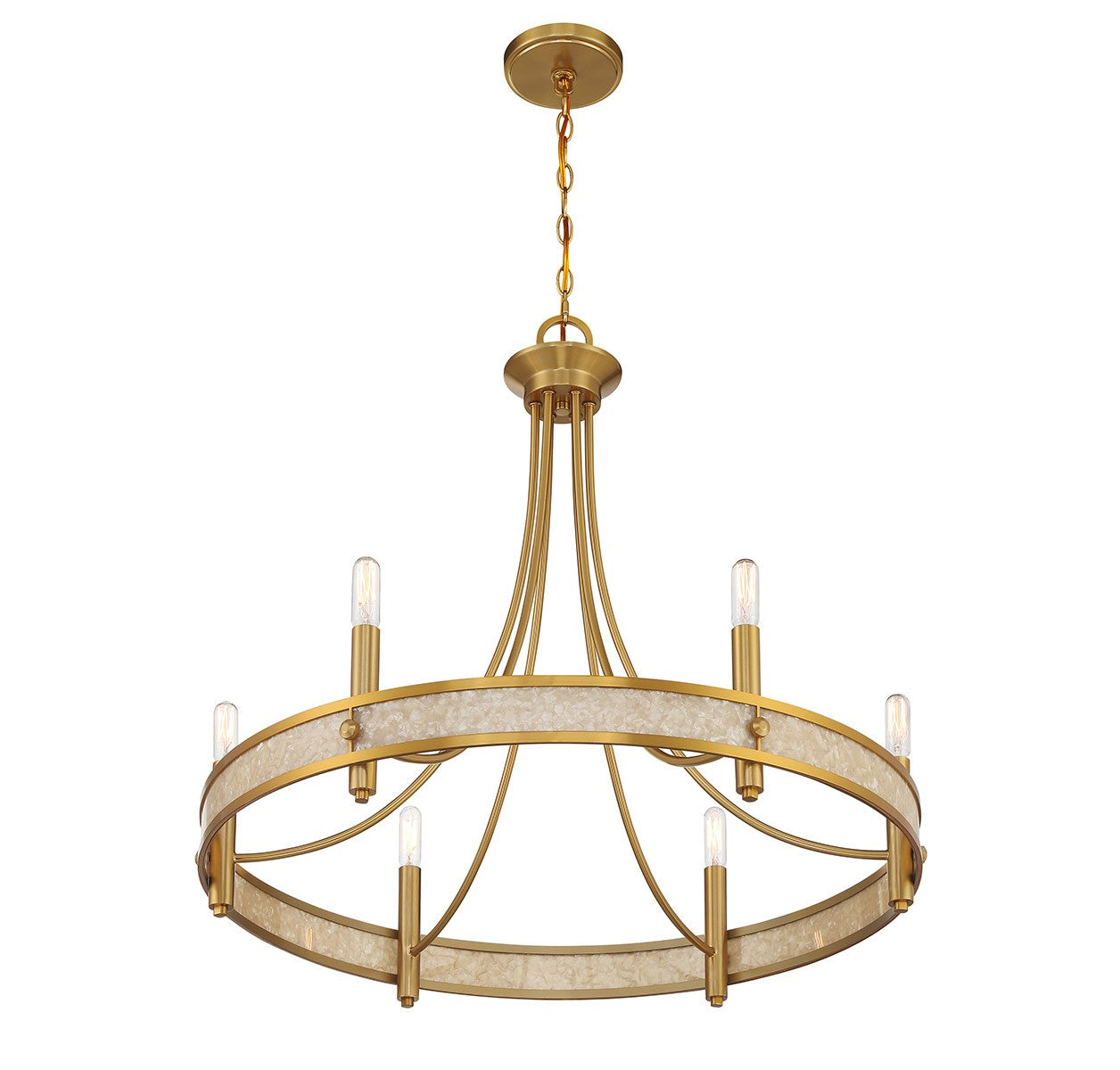 Savoy House - 1-2053-6-322 - Six Light Chandelier - Camden - Warm Brass