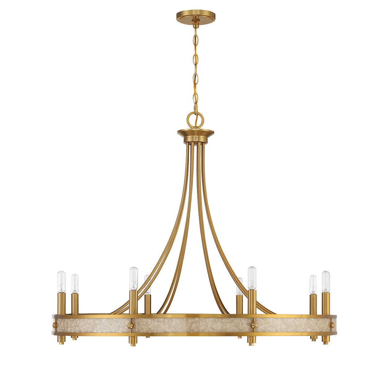 Savoy House - 1-2054-8-322 - Eight Light Chandelier - Camden - Warm Brass