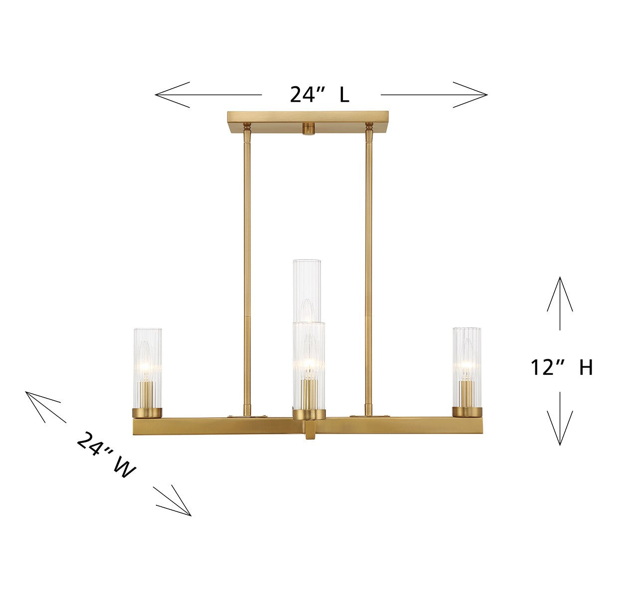 Savoy House - 1-2634-5-322 - Five Light Chandelier - Carina - Warm Brass