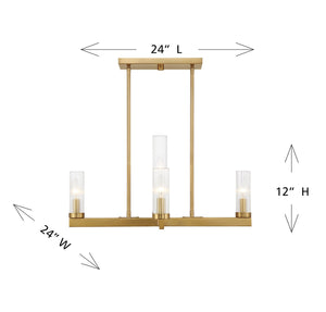 Savoy House - 1-2634-5-322 - Five Light Chandelier - Carina - Warm Brass