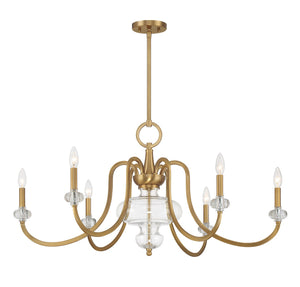 Savoy House - 1-5802-6-322 - Six Light Chandelier - Bergdorf - Warm Brass