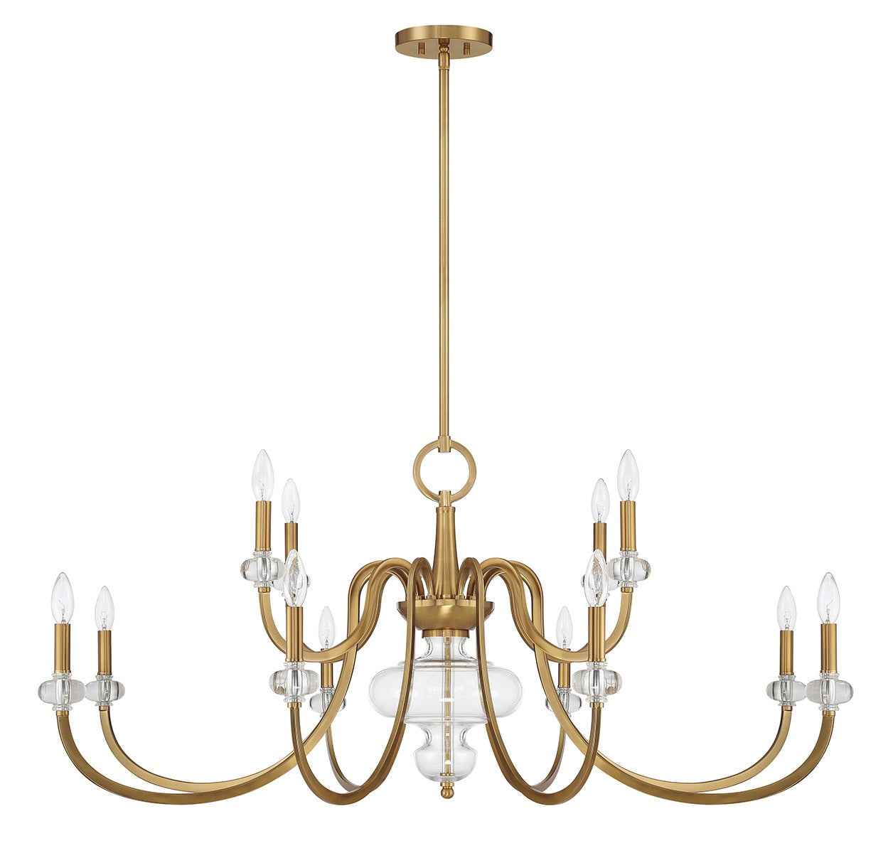 Savoy House - 1-5803-12-322 - 12 Light Chandelier - Bergdorf - Warm Brass