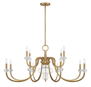 Savoy House - 1-5803-12-322 - 12 Light Chandelier - Bergdorf - Warm Brass