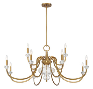 Savoy House - 1-5803-12-322 - 12 Light Chandelier - Bergdorf - Warm Brass