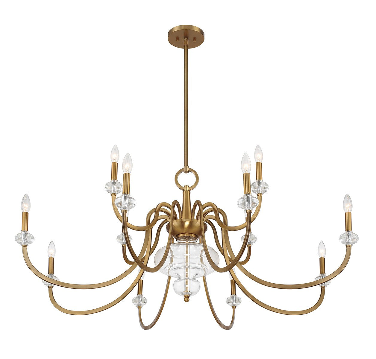 Savoy House - 1-5803-12-322 - 12 Light Chandelier - Bergdorf - Warm Brass