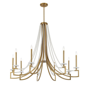 Savoy House - 1-8805-9-322 - Nine Light Chandelier - Helen - Warm Brass