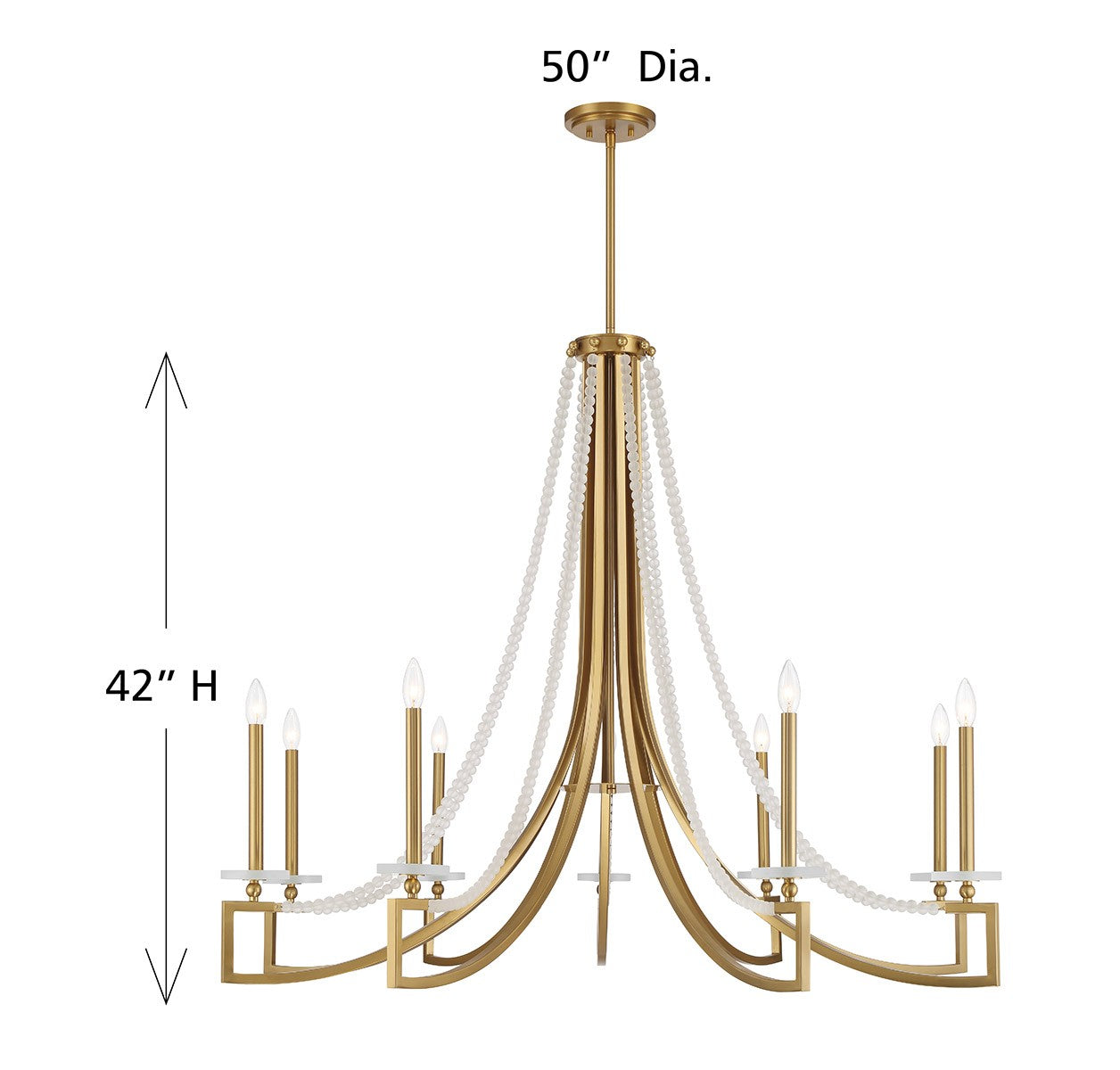 Savoy House - 1-8805-9-322 - Nine Light Chandelier - Helen - Warm Brass