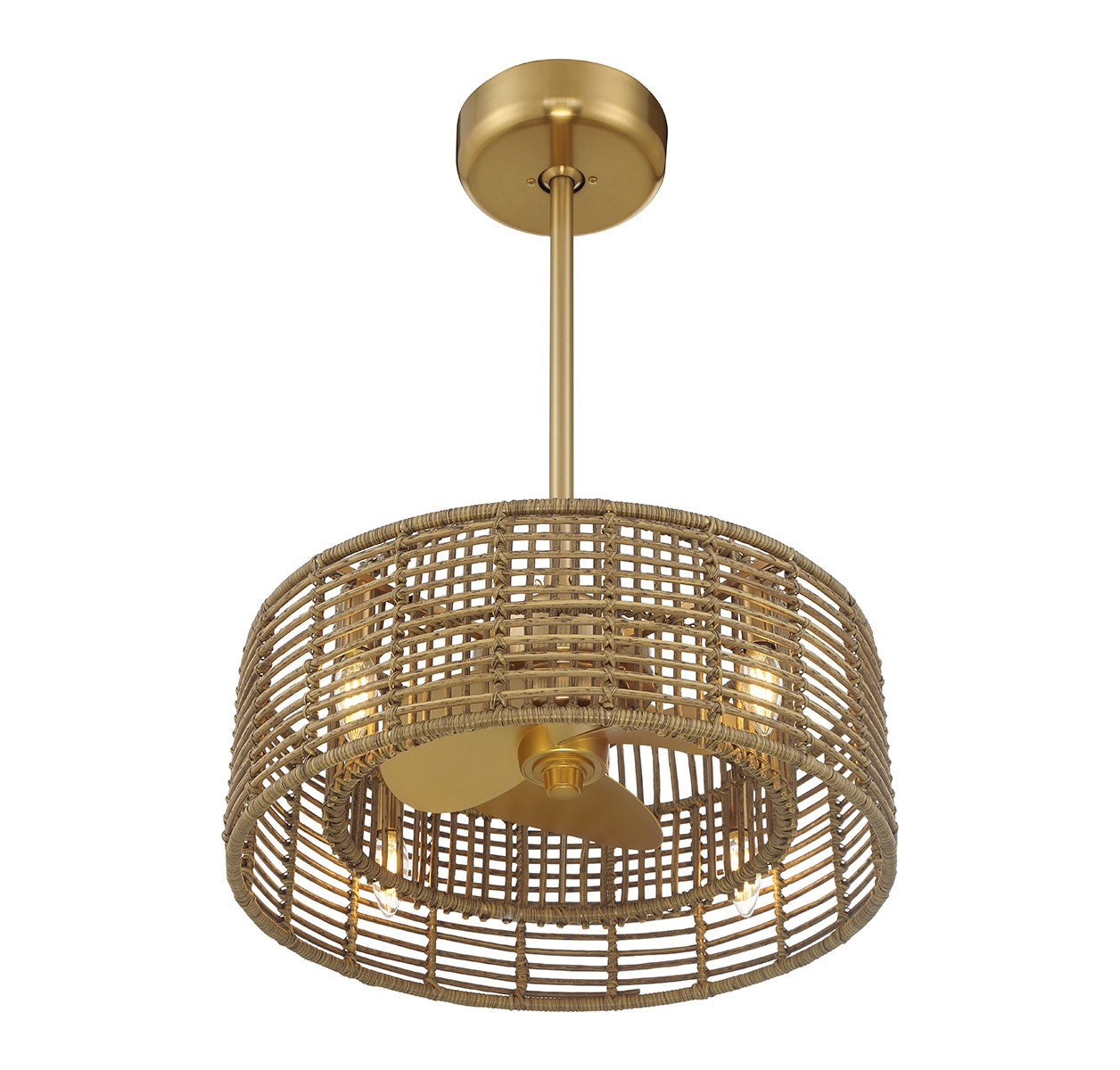 Savoy House - 20-FD-155-322 - Four Light Fan D'Lier - Ferndale - Warm Brass