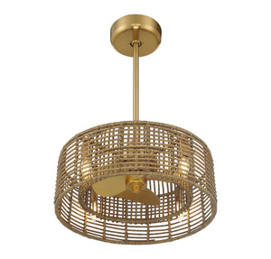 Savoy House - 20-FD-155-322 - Four Light Fan D'Lier - Ferndale - Warm Brass