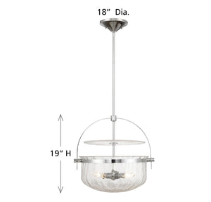 Savoy House - 6-4723-4-11 - Four Light Convertible Semi-Flush/Pendant - Denmar - Polished Chrome