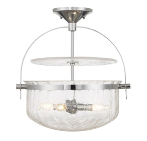 Savoy House - 6-4723-4-11 - Four Light Convertible Semi-Flush/Pendant - Denmar - Polished Chrome