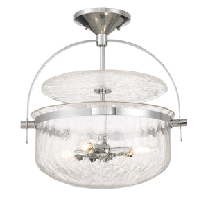 Savoy House - 6-4723-4-11 - Four Light Convertible Semi-Flush/Pendant - Denmar - Polished Chrome