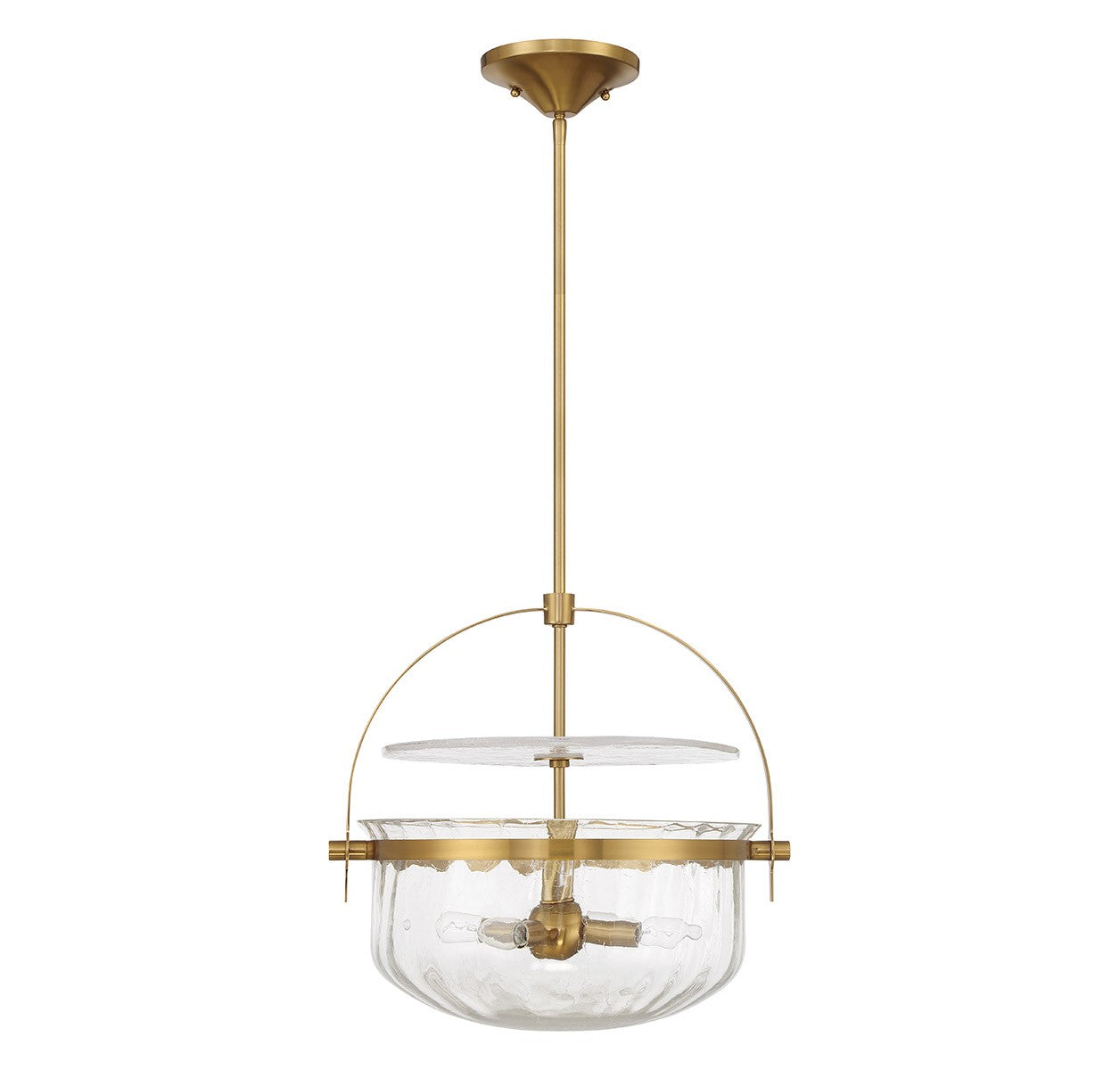 Savoy House - 6-4723-4-322 - Four Light Convertible Semi-Flush/Pendant - Denmar - Warm Brass