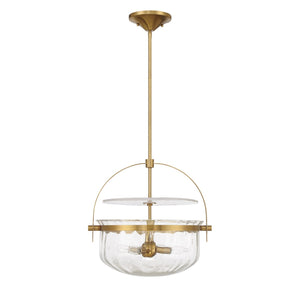 Savoy House - 6-4723-4-322 - Four Light Convertible Semi-Flush/Pendant - Denmar - Warm Brass