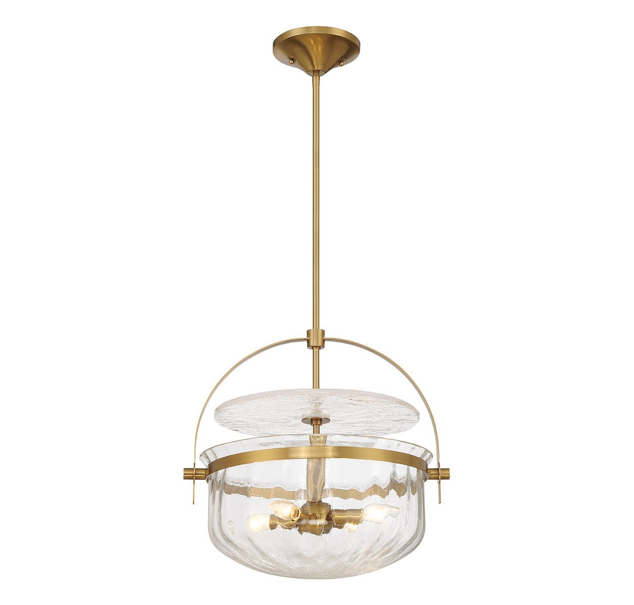 Savoy House - 6-4723-4-322 - Four Light Convertible Semi-Flush/Pendant - Denmar - Warm Brass