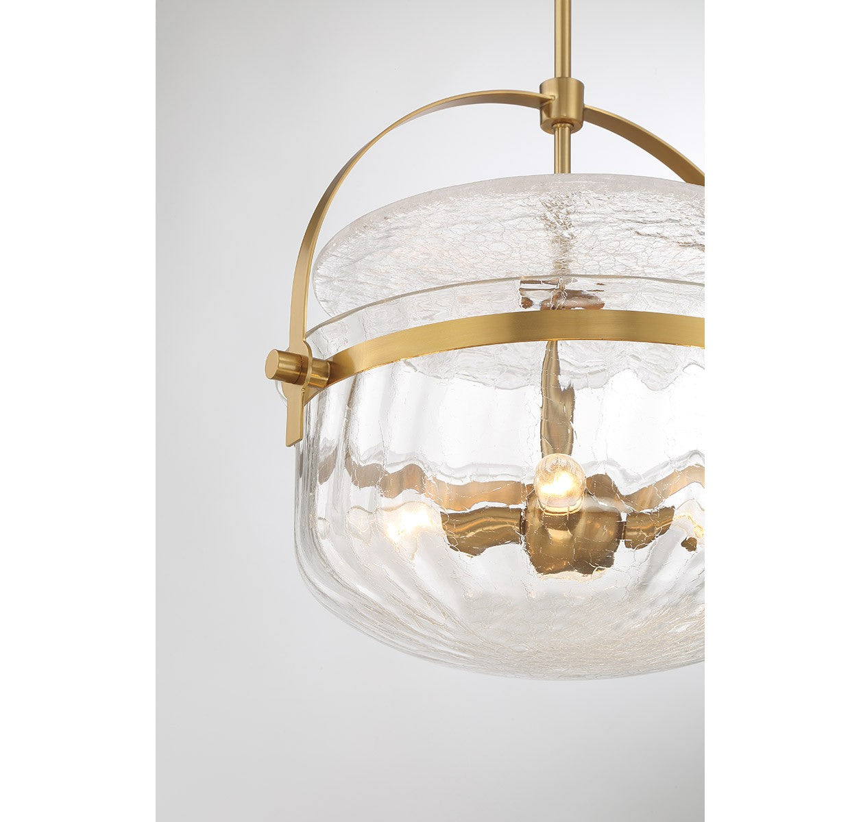 Savoy House - 6-4723-4-322 - Four Light Convertible Semi-Flush/Pendant - Denmar - Warm Brass