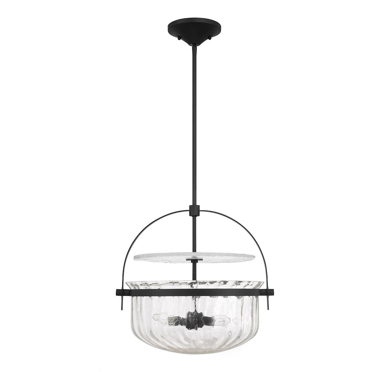 Savoy House - 6-4723-4-89 - Four Light Convertible Semi-Flush/Pendant - Denmar - Matte Black