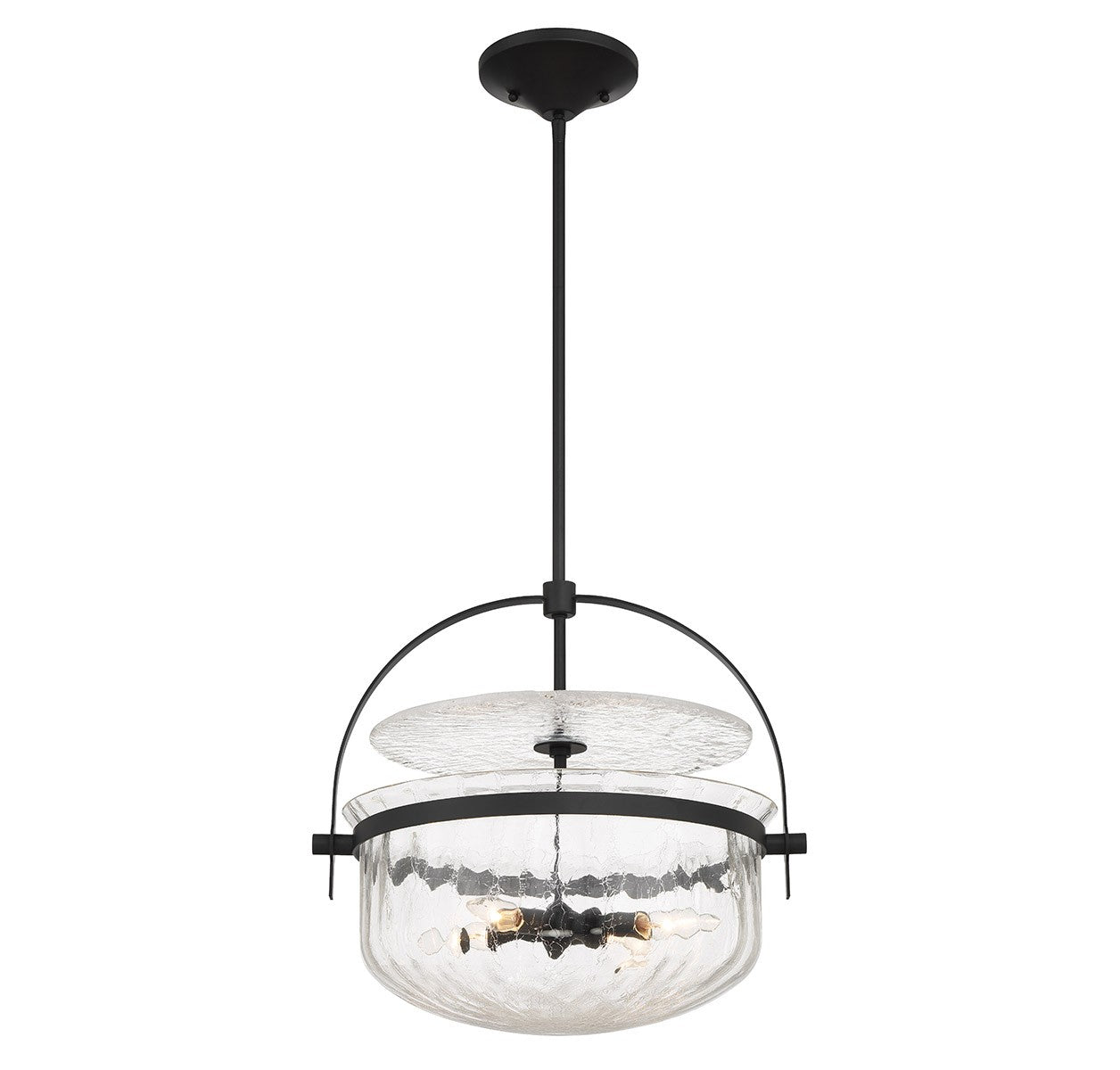 Savoy House - 6-4723-4-89 - Four Light Convertible Semi-Flush/Pendant - Denmar - Matte Black