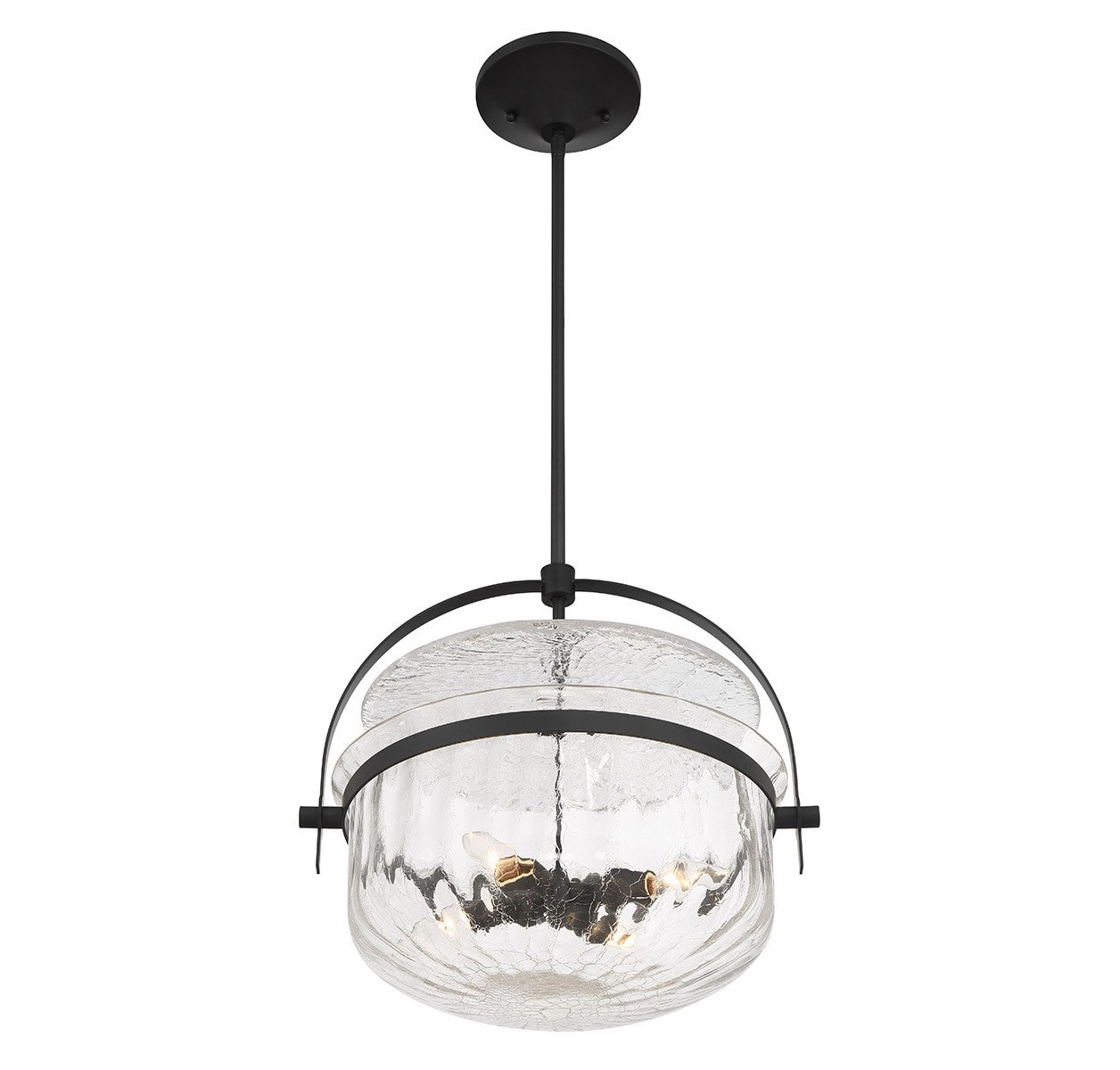 Savoy House - 6-4723-4-89 - Four Light Convertible Semi-Flush/Pendant - Denmar - Matte Black