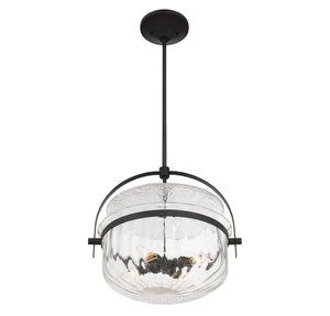 Savoy House - 6-4723-4-89 - Four Light Convertible Semi-Flush/Pendant - Denmar - Matte Black