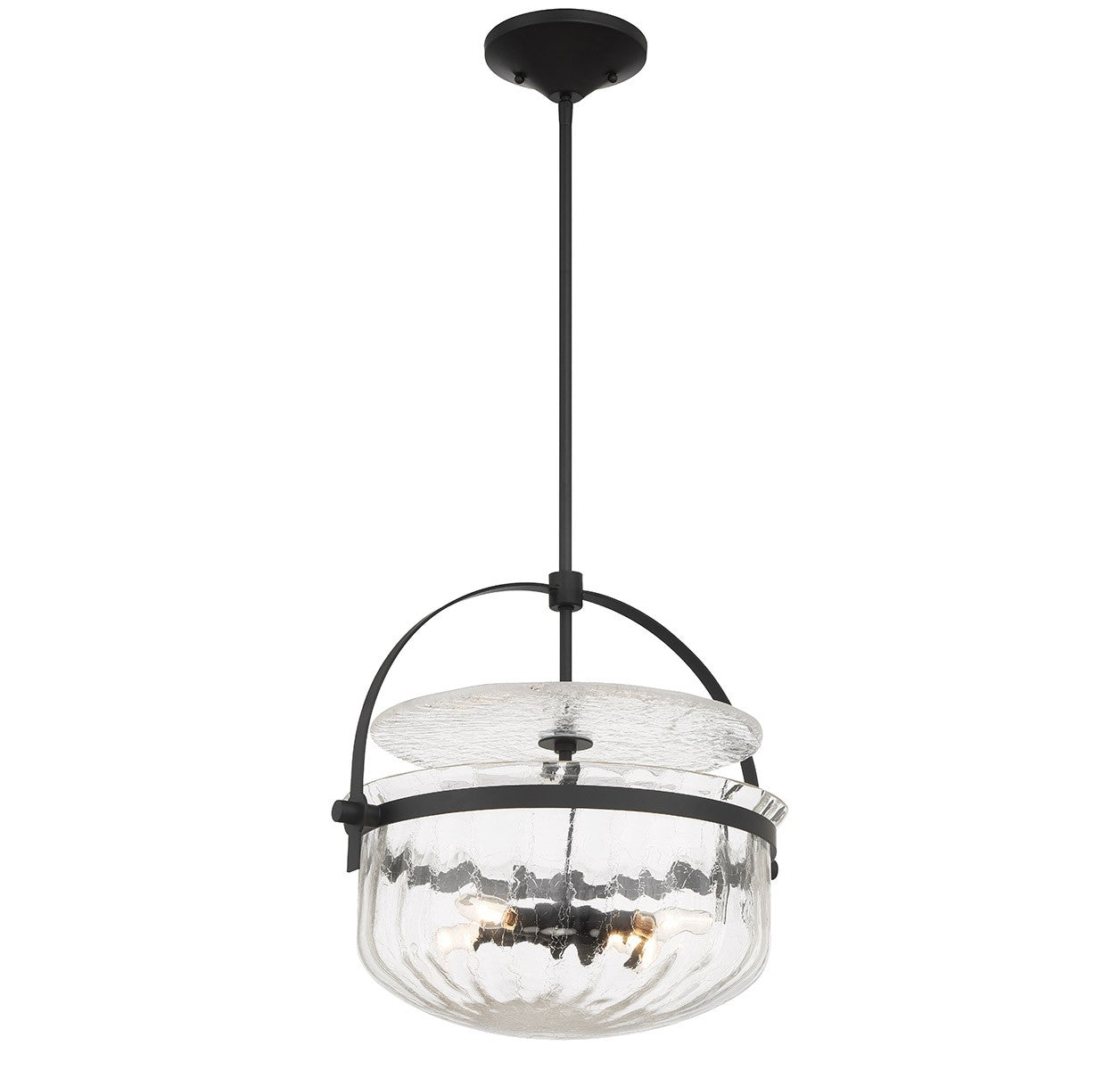 Savoy House - 6-4723-4-89 - Four Light Convertible Semi-Flush/Pendant - Denmar - Matte Black