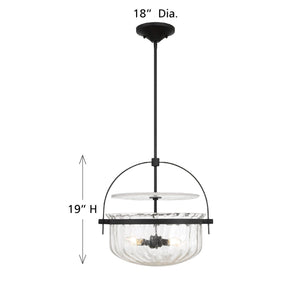 Savoy House - 6-4723-4-89 - Four Light Convertible Semi-Flush/Pendant - Denmar - Matte Black