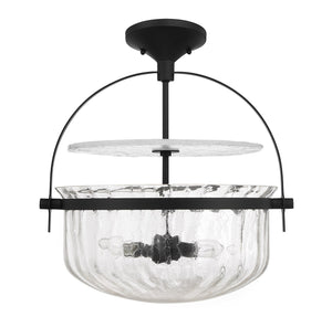 Savoy House - 6-4723-4-89 - Four Light Convertible Semi-Flush/Pendant - Denmar - Matte Black