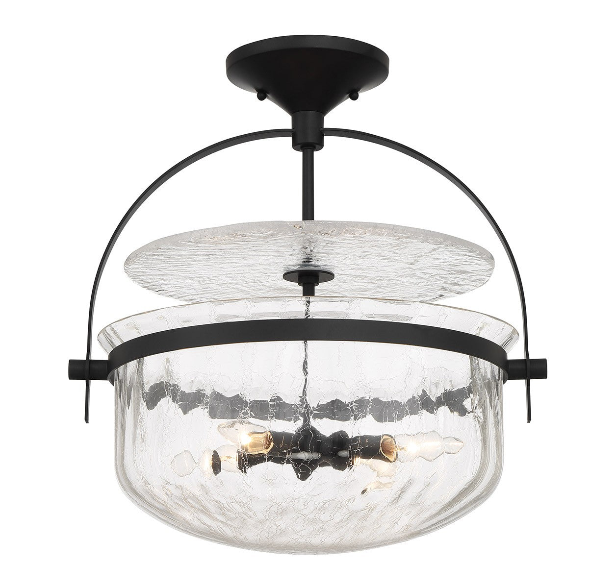 Savoy House - 6-4723-4-89 - Four Light Convertible Semi-Flush/Pendant - Denmar - Matte Black