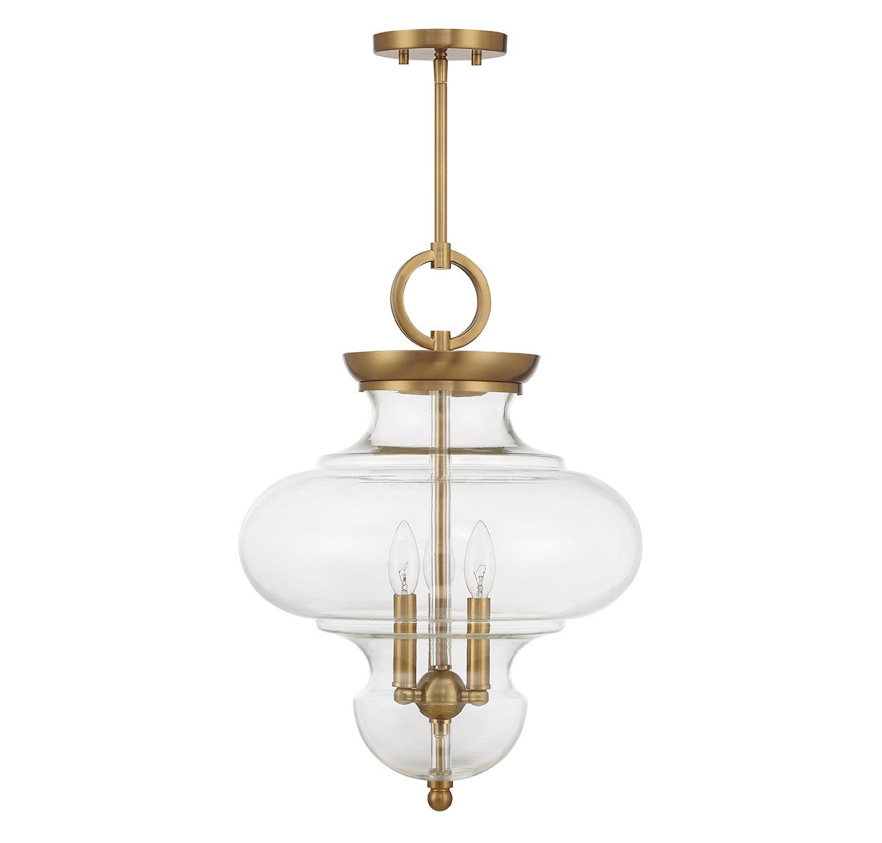 Savoy House - 7-5801-3-322 - Three Light Pendant - Bergdorf - Warm Brass