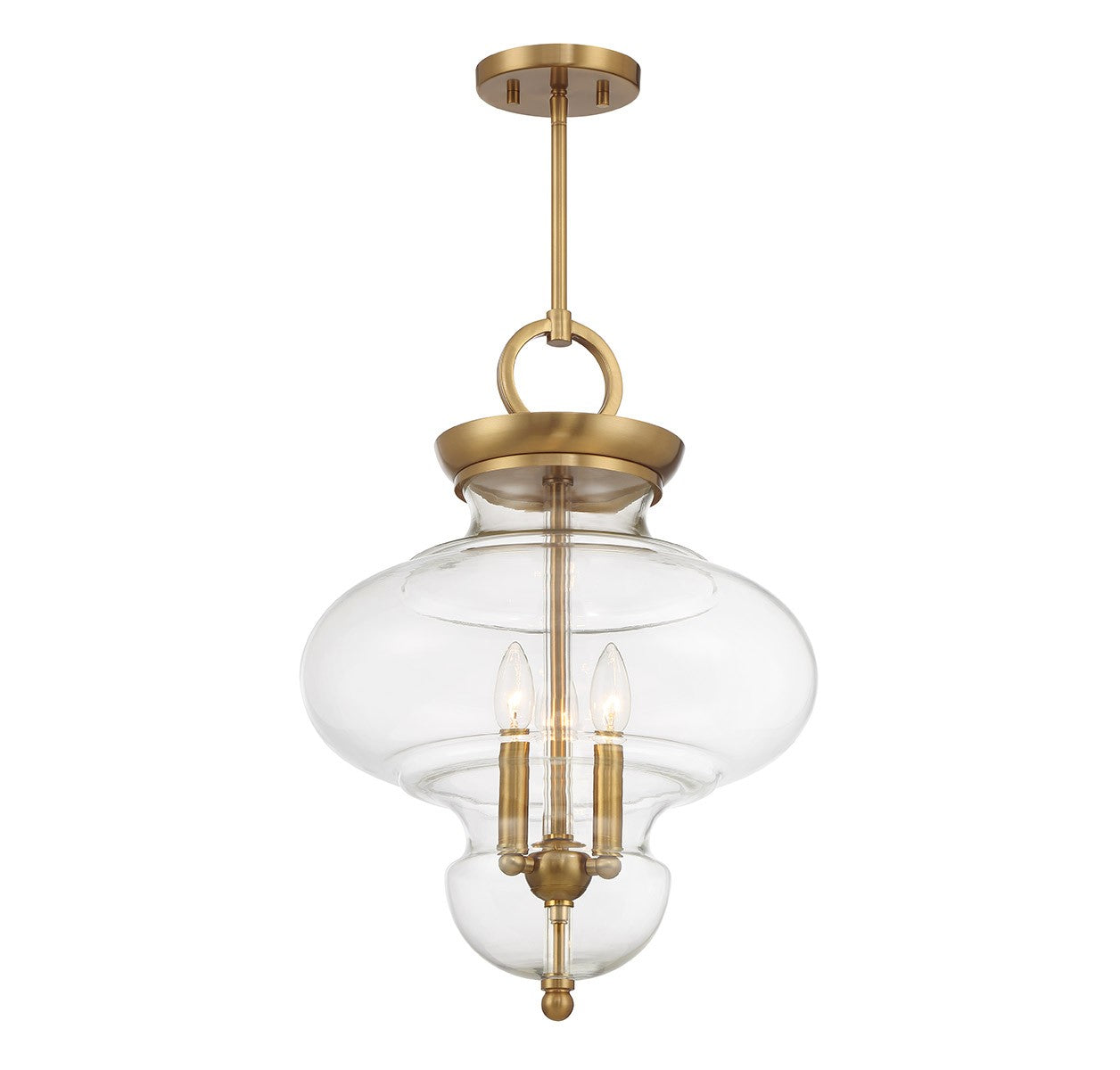 Savoy House - 7-5801-3-322 - Three Light Pendant - Bergdorf - Warm Brass