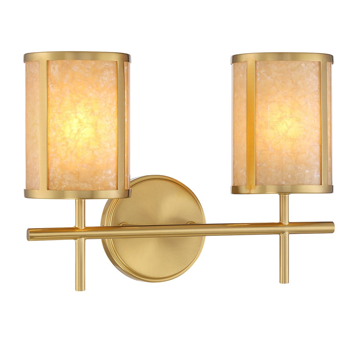 Savoy House - 8-2055-2-322 - Two Light Bathroom Vanity - Camden - Warm Brass