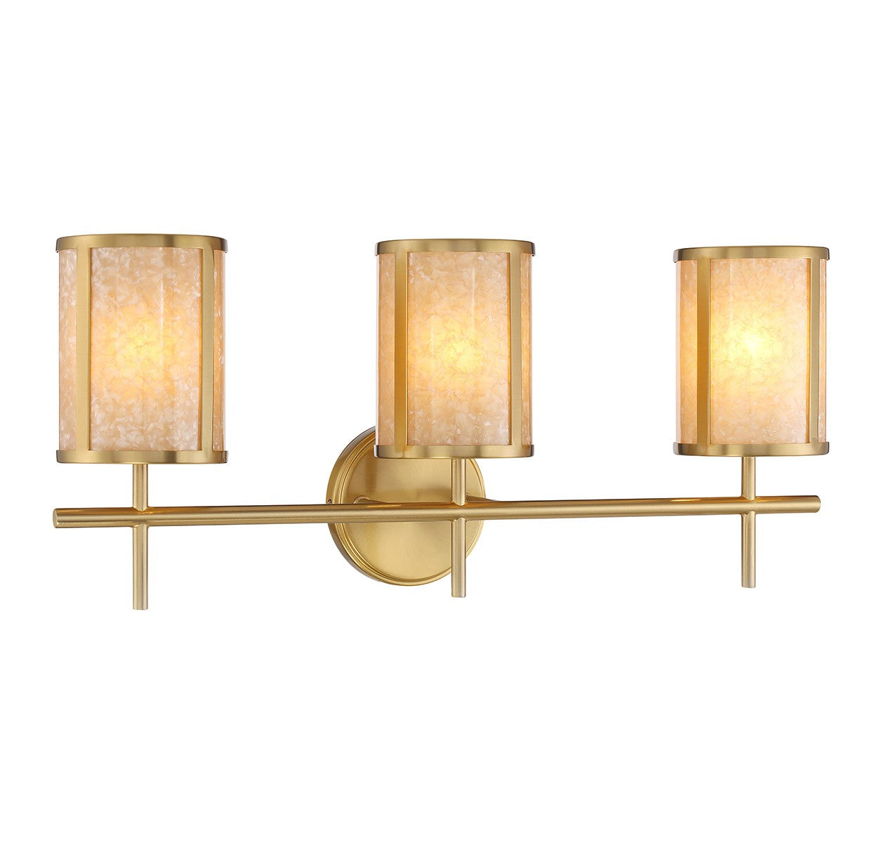 Savoy House - 8-2055-3-322 - Three Light Bathroom Vanity - Camden - Warm Brass