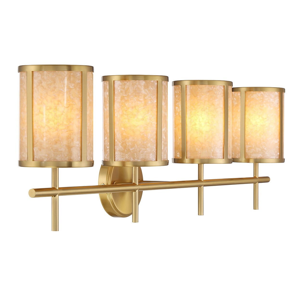 Savoy House - 8-2055-4-322 - Four Light Bathroom Vanity - Camden - Warm Brass