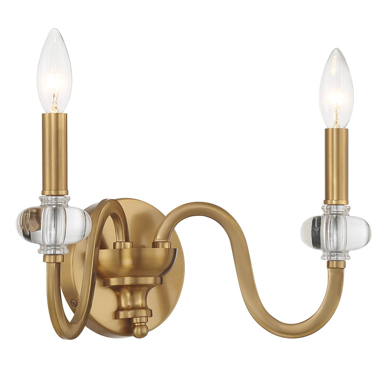 Savoy House - 9-5800-2-322 - Two Light Wall Sconce - Bergdorf - Warm Brass