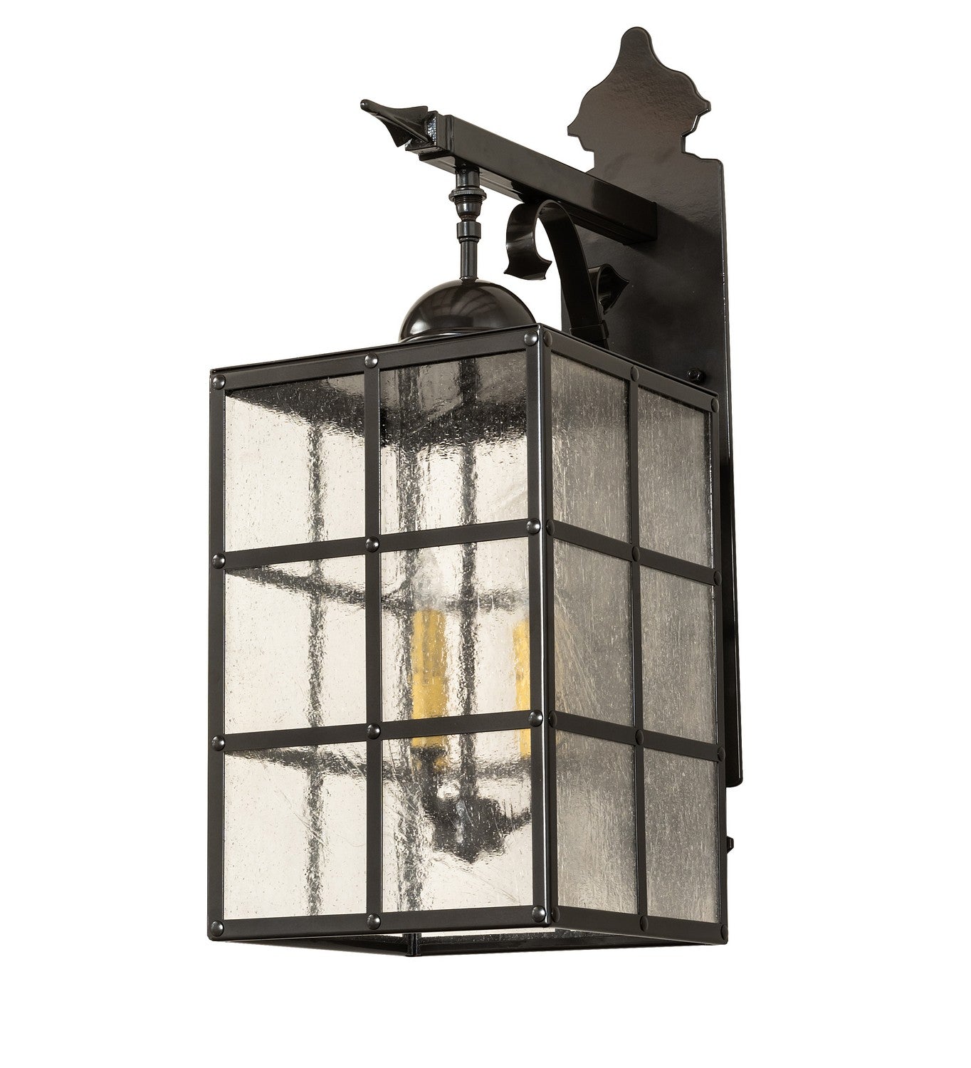 Meyda Tiffany - 272645 - Three Light Wall Sconce - Baretta - Exterior Oil Rubbed Bronze