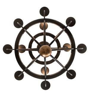 Meyda Tiffany - 273088 - 12 Light Chandelier - Georgetown - Textured Black & Brushed Gold