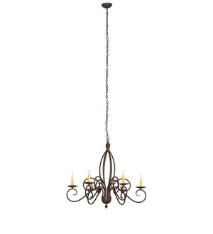 Meyda Tiffany - 273531 - Six Light Chandelier - Squire - Gilded Tobacco