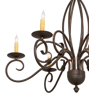 Meyda Tiffany - 273531 - Six Light Chandelier - Squire - Gilded Tobacco