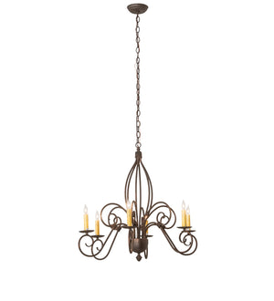 Meyda Tiffany - 273533 - Six Light Chandelier - Squire - Gilded Tobacco