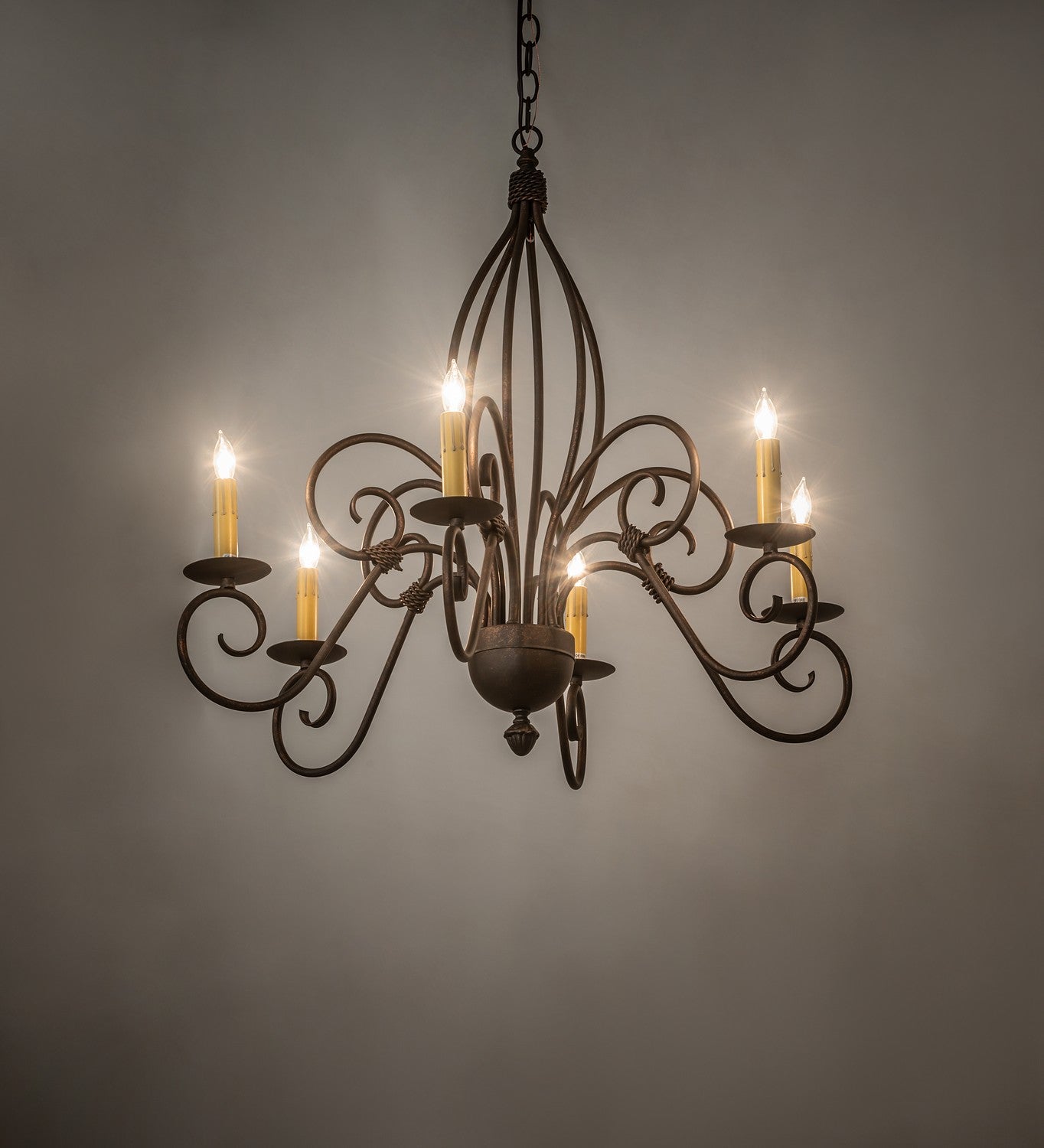 Meyda Tiffany - 273533 - Six Light Chandelier - Squire - Gilded Tobacco