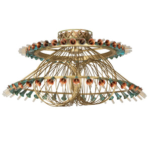 Meyda Tiffany - 274892 - LED Chandelier - Coyle - Brushed Brass/Goldtastic