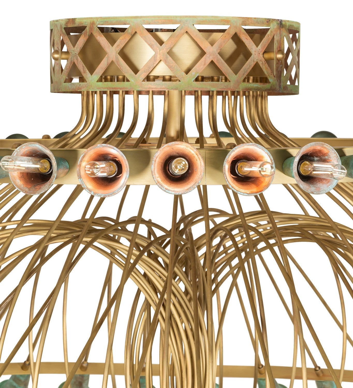 Meyda Tiffany - 274892 - LED Chandelier - Coyle - Brushed Brass/Goldtastic