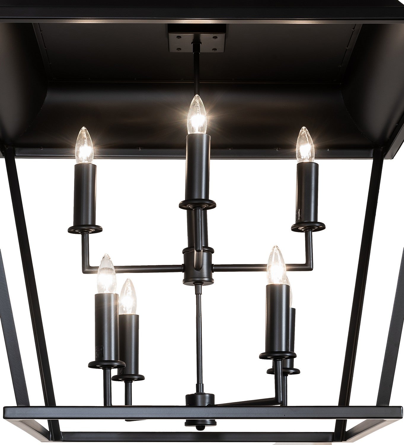 Meyda Tiffany - 275798 - Eight Light Pendant - Bastille - Solar Black