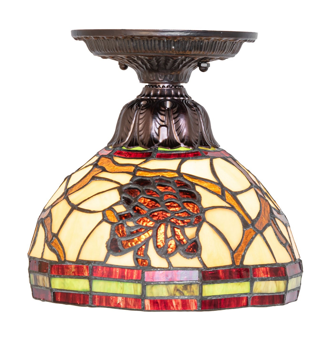 Meyda Tiffany - 276091 - One Light Flushmount - Pinecone