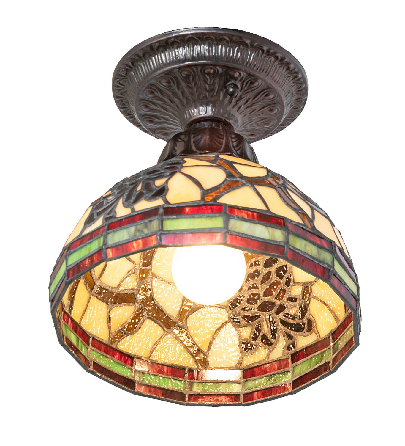 Meyda Tiffany - 276091 - One Light Flushmount - Pinecone